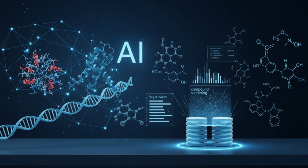 AI創薬の概念図