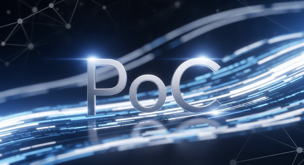 AI導入の際のPoCとは何か、進め方や期間も含めて解説する記事であることを示す画像